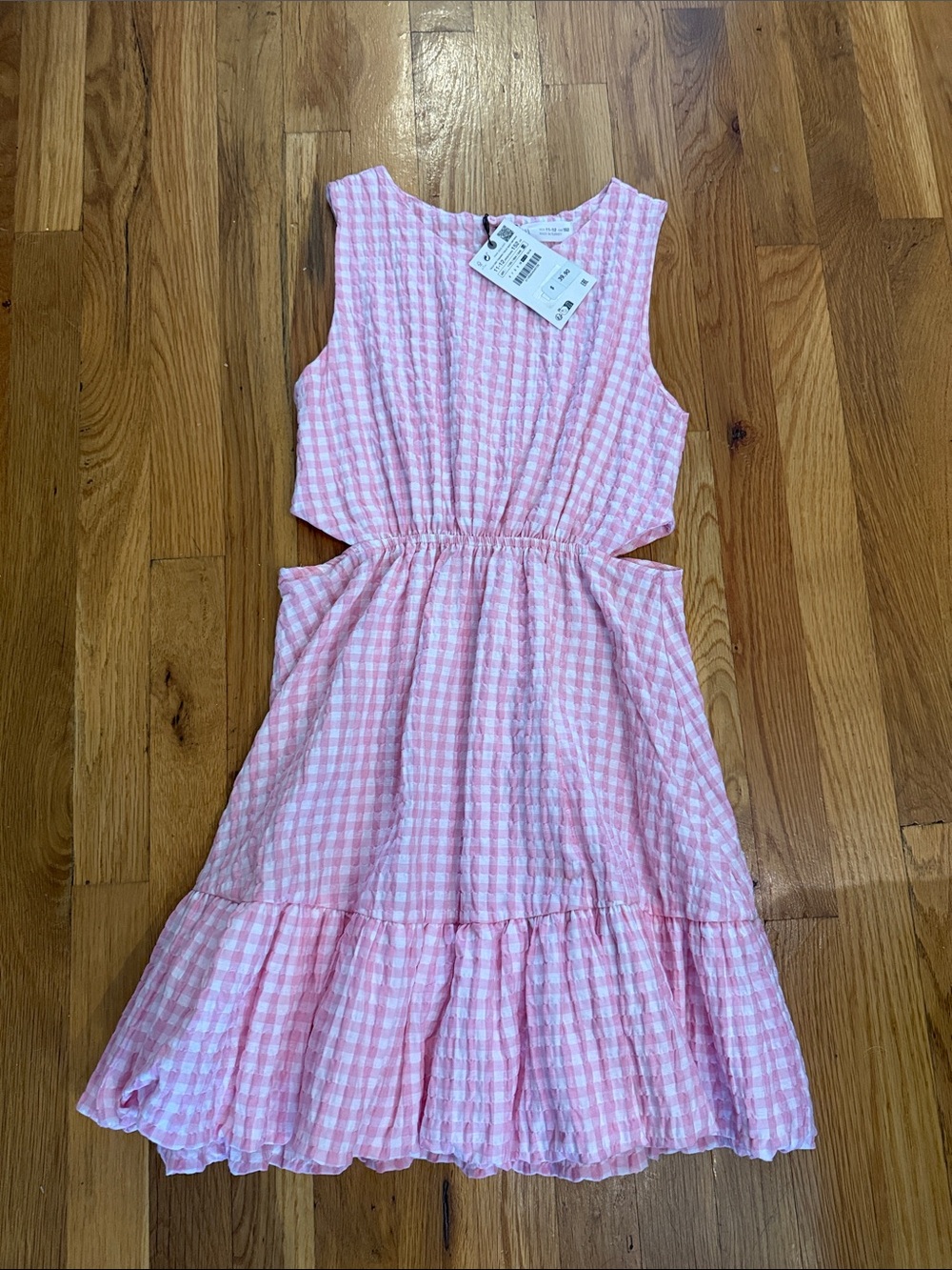 Zara Pink Gingham Cutout Sundress